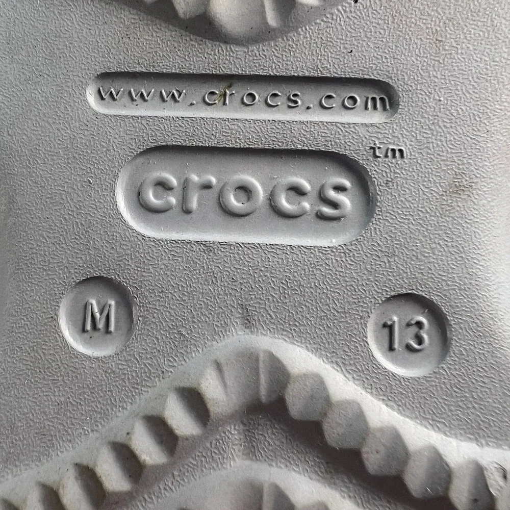 Crocs Men's Sandal Size 13 Grey All-Terrain Clogs Lightweight‎ Comfort Shoes